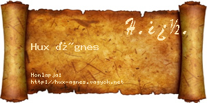 Hux Ágnes névjegykártya