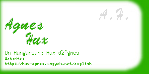 agnes hux business card